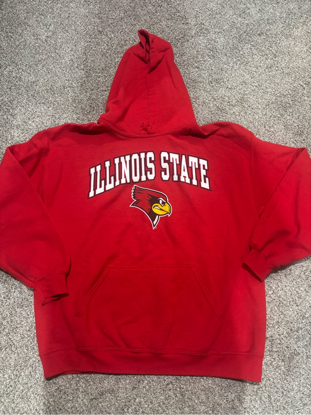 Illinois State Red Hoodie with Cardinal Logo